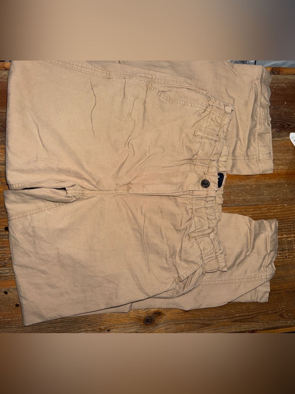GAP Women’s Khaki Jogger Pants Small Beige Elastic Waist Ankle Cargo Utility